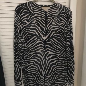 Micheal Kors Inside-out Zebra sweater